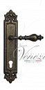 Дверная ручка Venezia "GIFESTION" CYL на планке PL96 античная бронза