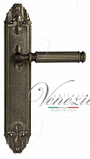 Дверная ручка Venezia "MOSCA" на планке PL90 античное серебро