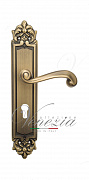 Дверная ручка Venezia "CARNEVALE" CYL на планке PL96 матовая бронза