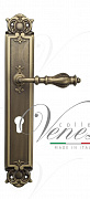 Дверная ручка Venezia "GIFESTION" CYL на планке PL97 матовая бронза