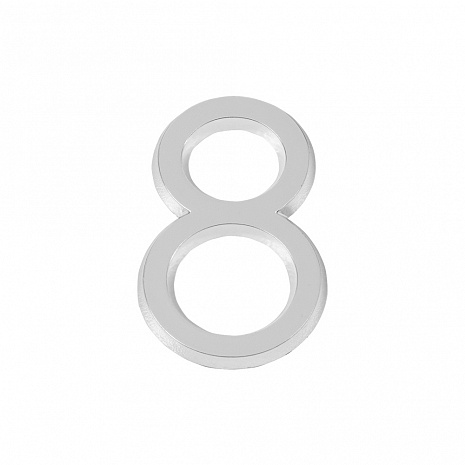 Цифра "8" самоклеящаяся ABS (50х37) (FUARO) CP хром