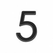 Цифра "5" самоклеящаяся ABS (50х37) (FUARO) BL черный
