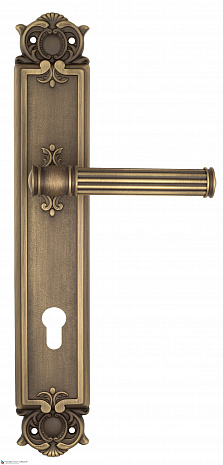Дверная ручка Venezia "IMPERO" CYL на планке PL97 матовая бронза