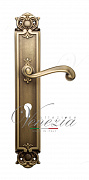 Дверная ручка Venezia "CARNEVALE" CYL на планке PL97 матовая бронза