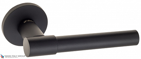 Дверная ручка на круглом основании Fratelli Cattini "UNA" 7FS-NM матовый черный