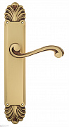 Дверная ручка Venezia "VIVALDI" на планке PL87 французское золото + коричневый