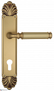 Дверная ручка Venezia "MOSCA" CYL на планке PL87 французское золото