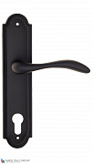 Дверная ручка на планке Fratelli Cattini "LUCCIA" CYL PL248-NM матовый черный