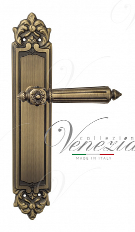 Дверная ручка Venezia "CASTELLO" на планке PL96 матовая бронза