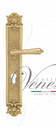 Дверная ручка Venezia "VIGNOLE" CYL на планке PL97 полированная латунь