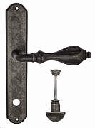 Дверная ручка Venezia "ANAFESTO" WC-2 на планке PL02 античное серебро