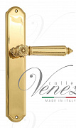 Дверная ручка Venezia "CASTELLO" на планке PL02 полированная латунь
