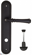 Дверная ручка на планке Fratelli Cattini "GRACIA" WC-2 PL288-NM матовый черный