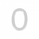 Цифра "0" самоклеящаяся ABS (50х37) (FUARO)  CP хром