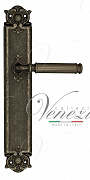 Дверная ручка Venezia "MOSCA" на планке PL97 античное серебро