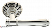 Дверная ручка Venezia "CALLISTO" D5 натуральное серебро + черный