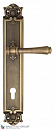 Дверная ручка Venezia "CALLISTO" CYL на планке PL97 матовая бронза