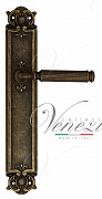 Дверная ручка Venezia "MOSCA" на планке PL97 античная бронза