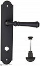 Дверная ручка на планке Fratelli Cattini "GRACIA" WC-2 PL257-NM матовый черный