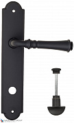Дверная ручка на планке Fratelli Cattini "GRACIA" WC-2 PL257-NM матовый черный