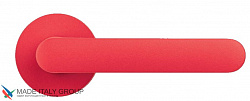Дверная ручка на круглом основании COLOMBO ONE CC11RSB-C07 матовая клубника красная