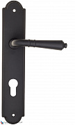 Дверная ручка на планке Fratelli Cattini "TOSCANA" CYL PL257-NM матовый черный