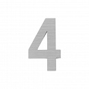 Цифра "4" самоклеящаяся SS304 (50х30) (FUARO) SSC сатинированный хром