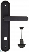 Дверная ручка на планке Fratelli Cattini "PIPPA" WC-2 PL288-NM матовый черный