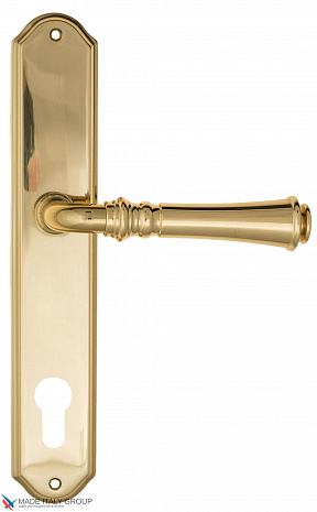 Дверная ручка на планке Fratelli Cattini "GRACIA" CYL PL02-OLV полированная латунь