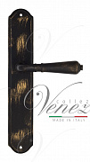 Дверная ручка Venezia ART "VIGNOLE" на планке PL02 черная + золото