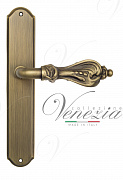 Дверная ручка Venezia "FLORENCE" на планке PL02 матовая бронза