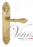 Дверная ручка Venezia "MONTE CRISTO" на планке PL90 полированная латунь
