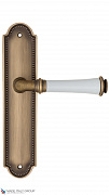 Дверная ручка на планке Fratelli Cattini "GRACIA CERAMICA BIANCO" PL248-BY матовая бронза