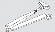 Комплект стандартных рычажных тяг c фиксацией для доводчиков ABLOY DC110-140, цвет - серебро