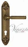 Дверная ручка Venezia "MOSCA" CYL на планке PL90 матовая бронза