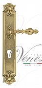 Дверная ручка Venezia "GIFESTION" CYL на планке PL97 полированная латунь