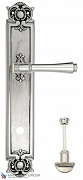 Дверная ручка Venezia "CALLISTO" WC-2 на планке PL97 натуральное серебро + черный