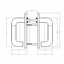 Гарнитур для пожарных дверей Doorlock V S38KP/F PZ72 серия Variant, на короткой накладке, черный, подпружиненный, А=47-75мм