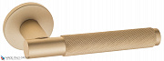 Дверная ручка на круглом основании Fratelli Cattini "UNA X" 7FS-BS матовая латунь
