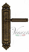 Дверная ручка Venezia "MOSCA" на планке PL96 античная бронза