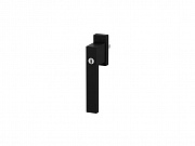 Ручка оконная с ключом Internika DUBLIN 35 мм, алюминиевая, 2 винта, черный матовый RAL9005M (45°)
