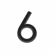 Цифра "6" самоклеящаяся ABS (50х37) (FUARO) BL черный