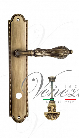 Дверная ручка Venezia "MONTE CRISTO" WC-4 на планке PL98 матовая бронза