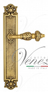Дверная ручка Venezia "LUCRECIA" на планке PL97 французское золото + коричневый