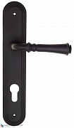 Дверная ручка на планке Fratelli Cattini "GRACIA" CYL PL288-NM матовый черный