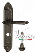 Дверная ручка Venezia "PELLESTRINA" WC-2 на планке PL90 античное серебро