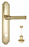 Дверная ручка Venezia "IMPERO" WC-2 на планке PL98 полированная латунь