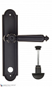 Дверная ручка на планке Fratelli Cattini "TORCELLO" WC-2 PL248-NM матовый черный