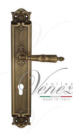 Дверная ручка Venezia "ANNETA" CYL на планке PL97 матовая бронза