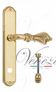 Дверная ручка Venezia "FLORENCE" WC-2 на планке PL02 полированная латунь